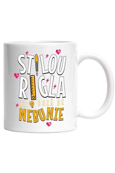 INOVATIX Personalized white mug, Architects Engineers Pen, ruler and a dose of madness, INOVATIX®. 330ml