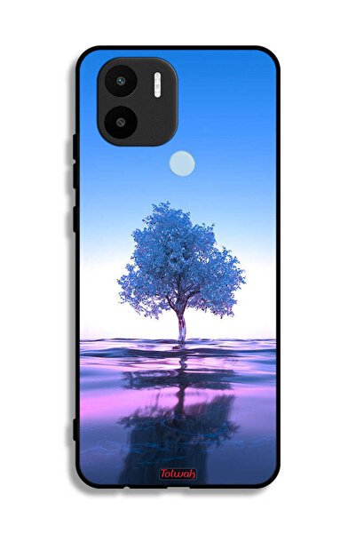 Tolwak Xiaomi Redmi A1 Plus Protective Case Cover Tree Neon Body Of Water Reflection Digital Art