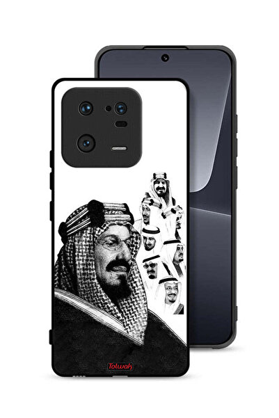 Tolwak غطاء حماية لهاتف شاومي 13 برو، ملصق فني أبيض وأسود لملوك المملكة العرب...