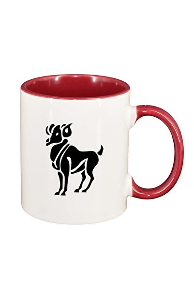 INOVATIX Cana alba personalizata, Zodie, interior rosu, D150, INOVATIX®. 330ml