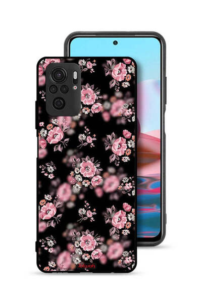 Tolwak Xiaomi Redmi Note 10S Protective Case Cover Portrait Flowers Pattern