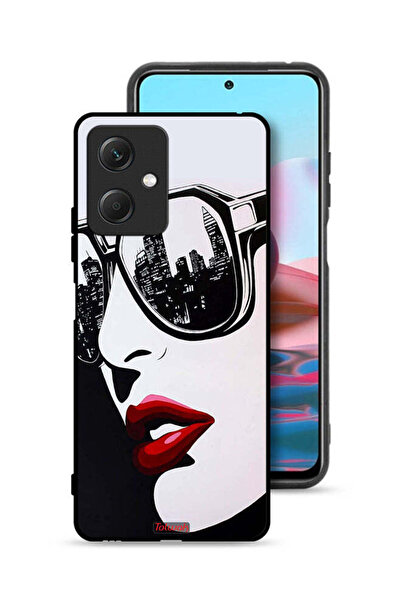 Tolwak غطاء حماية لهاتف شاومي ريدمي نوت 12 بتصميم وجه فتاة وفن تجريدي
