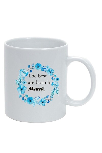 INOVATIX Cana alba personalizata, Flori, The best are born in..., alb, D1064,...