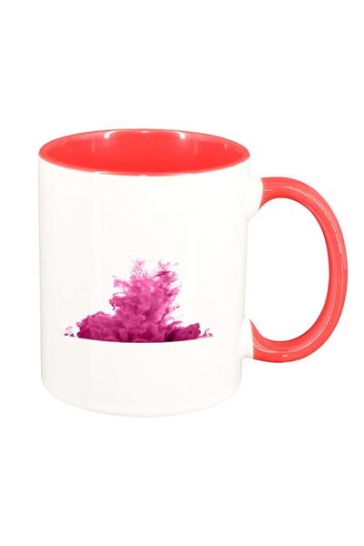 INOVATIX Cana alba personalizata, Colour, interior rosu, D267, INOVATIX®. 330ml