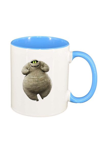 INOVATIX Personalized white mug, Ghost, blue interior, D372, INOVATIX®. 330ml
