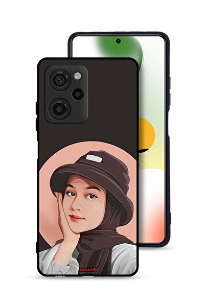 Tolwak غطاء حماية شاومي بوكو X5 برو بتصميم فتاة قبعة لطيفة ورسم فني