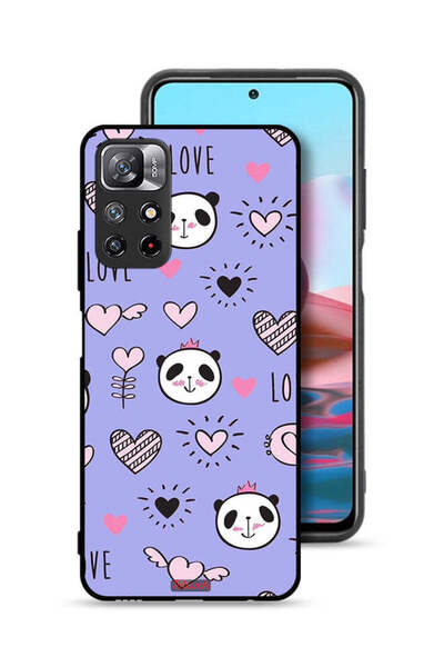 Tolwak غطاء حماية لهاتف شاومي ريدمي نوت 11 4G بطبعة حب وباندا