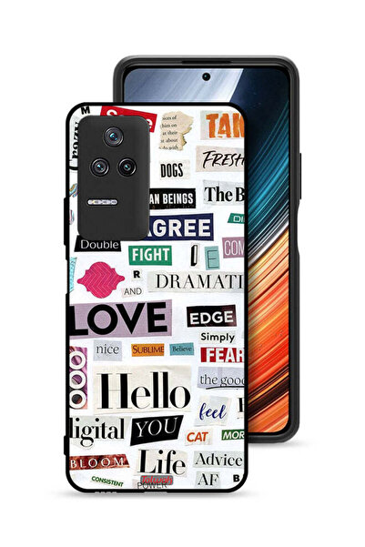 Tolwak Xiaomi Poco F4 Protective Case Cover Short Quotes Stickers