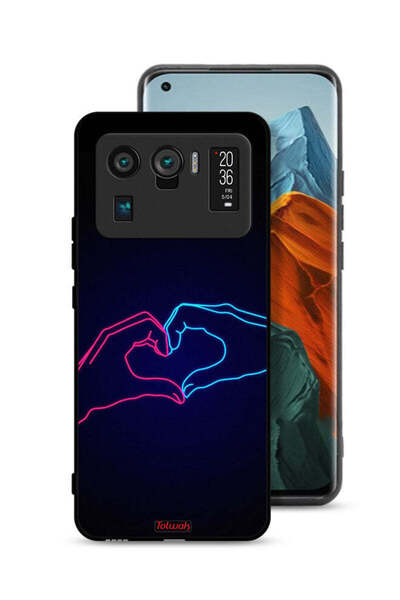 Tolwak Xiaomi Mi 11 Ultra Protective Case Cover Touching Hand Making Heart