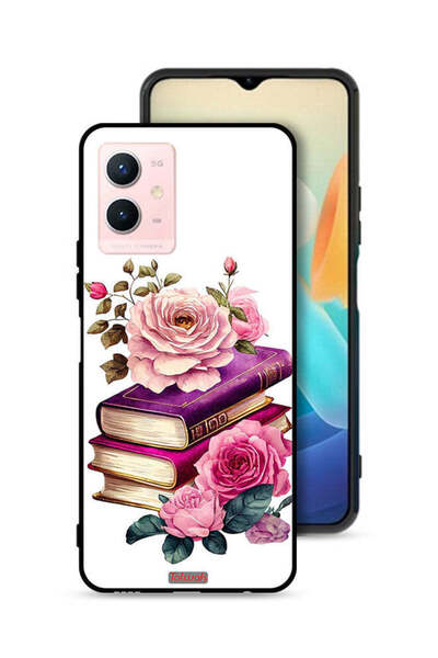 Tolwak Vivo Y33s 5G Protective Case Cover Roses And Books