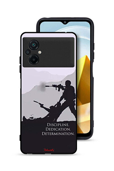 Tolwak Xiaomi Poco M5 4G Protective Case Cover Discipline Dedication Determin...