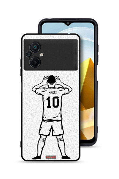 Tolwak غطاء حماية لهاتف Xiaomi Poco M5 4G برسومات ميسي سكيتش