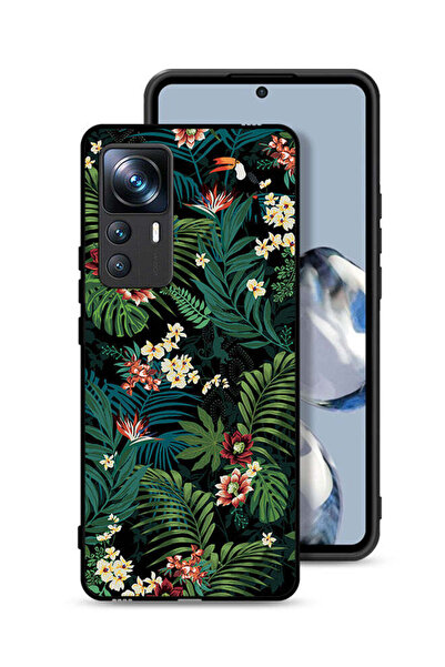 Tolwak غطاء حماية لهاتف Xiaomi 12T Pro بنقشة أوراق استوائية