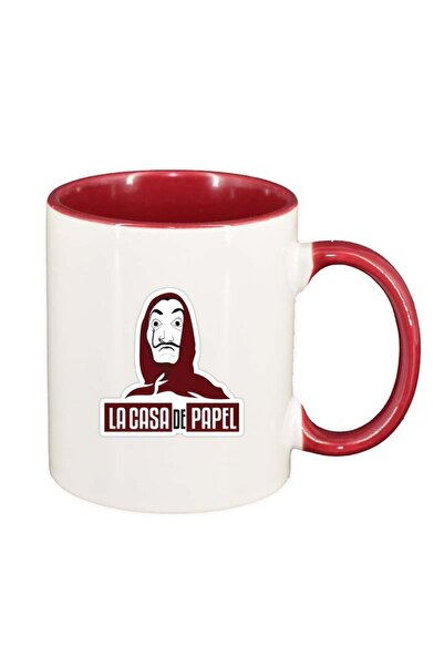 INOVATIX Cana alba personalizata, La Casa De Papel, interior rosu-inchis, D13...
