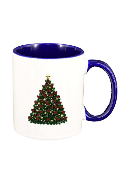 INOVATIX Персонализирана бяла чаша, Коледа, тъмносин интериор, D165, INOVATIX...