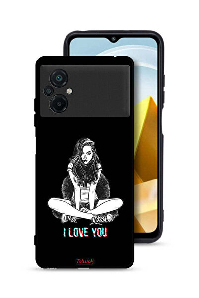 Tolwak Xiaomi Poco M5 4G Protective Case Cover I Love You Art