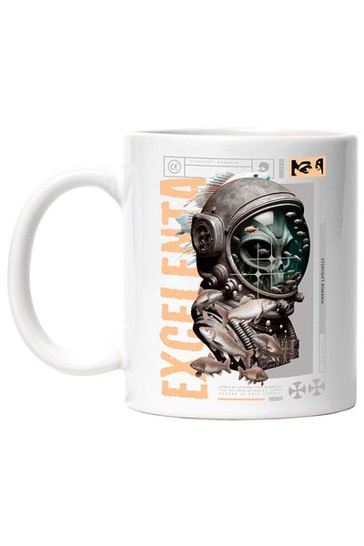 INOVATIX Personalized white mug, Excellence - The World Changes through Your Example, INOVATIX®. 330ml