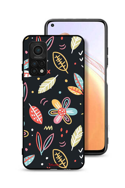 Tolwak غطاء حماية لهاتف Xiaomi Mi 10T 5G بطبعة زهور وأوراق فنية تجريدية