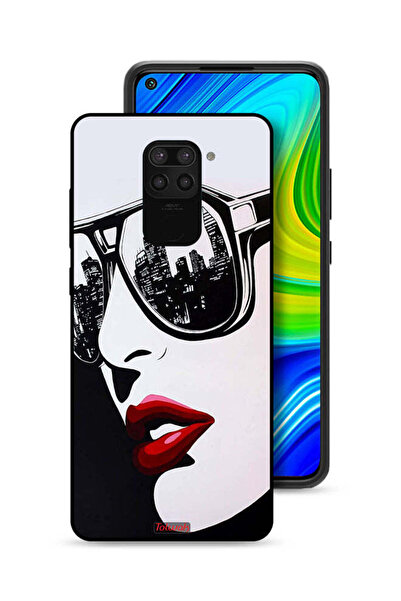 Tolwak غطاء حماية لهاتف شاومي ريدمي نوت 9 بتصميم وجه فتاة وفن تجريدي