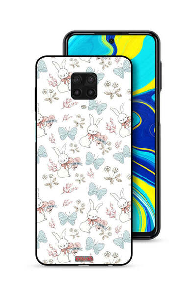 Tolwak غطاء حماية لهاتف شاومي ريدمي نوت 9 برو بطبعة أرنب وفراشات