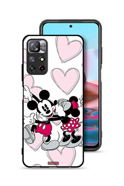 Tolwak غطاء حماية لهاتف شاومي ريدمي نوت 11 4G بتصميم عناق ميكي ماوس