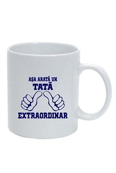 INOVATIX Cana alba personalizata, Extraordinar, alb, D86, INOVATIX®. 330ml