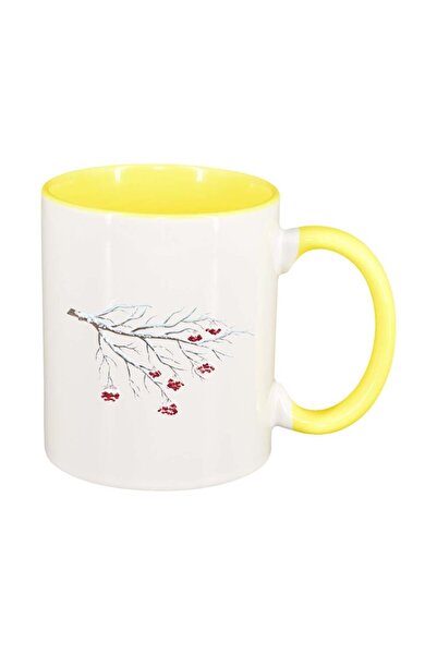 INOVATIX Cana alba personalizata, Iarna, interior galben, D212, INOVATIX®. 330ml