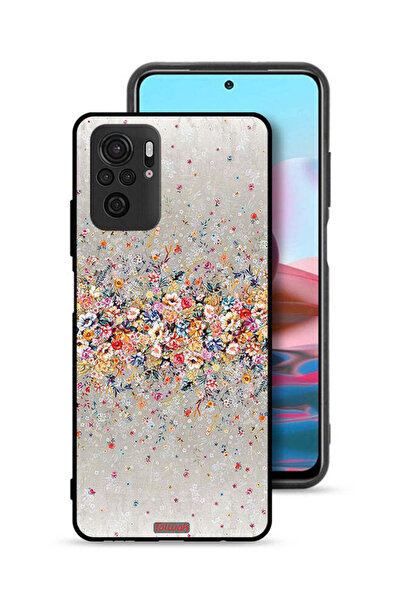 Tolwak غطاء حماية لهاتف شاومي ريدمي نوت 10S بنقشة زهور صغيرة وفن تجريدي