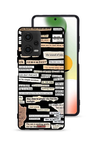 Tolwak غطاء حماية لهاتف Xiaomi Poco X5 بملصقات اقتباسات
