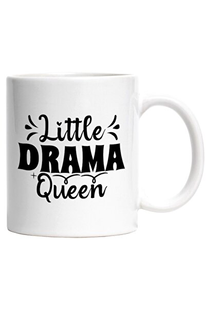 INOVATIX Cana alba personalizata, ul in engleza Little drama queen - regina m...