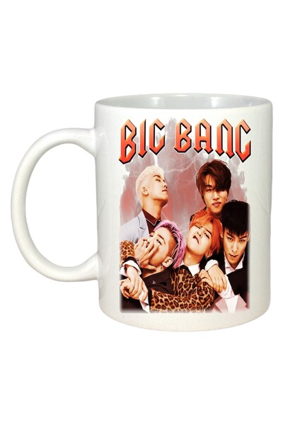 INOVATIX Cana Alba Personalizata, Formatia/trupa Big Bang 5, Maner Si Interior Alb, ®. 330ml