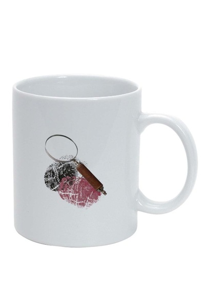 INOVATIX Cana alba personalizata, Detective, alb, D243, INOVATIX®. 330ml