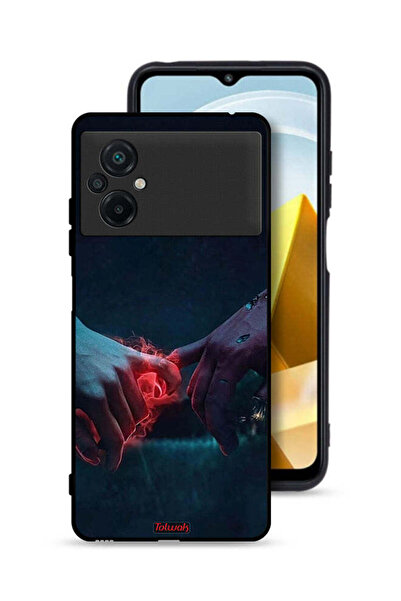 Tolwak غطاء حماية لهاتف Xiaomi Poco M5 4G مزين برسومات "أيدي محترقة"