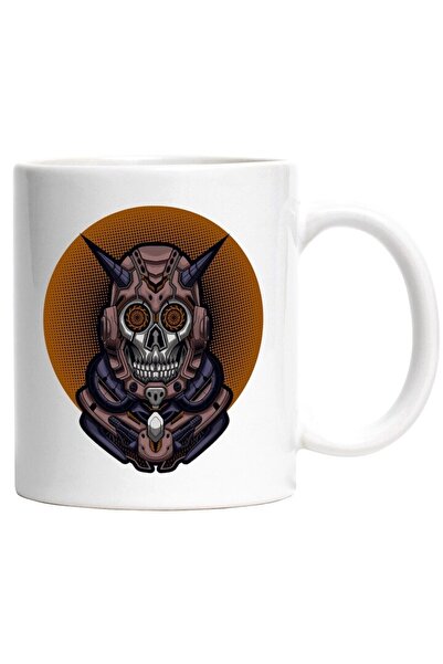 INOVATIX Cana alba personalizata, Robot, SF, Coarne, Craniu, INOVATIX®. 330ml