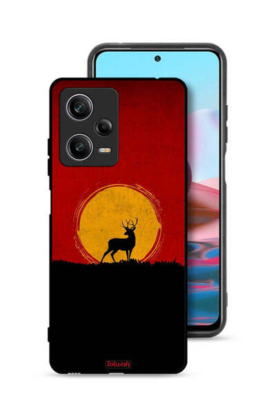 Tolwak غطاء حماية لهاتف شاومي ريدمي نوت 12 برو برسومات الغزال والقمر