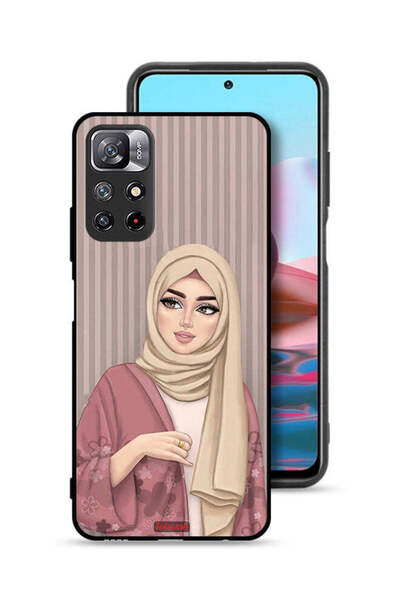 Tolwak غطاء حماية لهاتف شاومي ريدمي نوت 11 4G برسومات فتاة محجبة