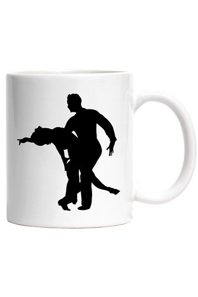 INOVATIX Personalized white mug, a woman and a man dancing - waltz, INOVATIX®. 330ml
