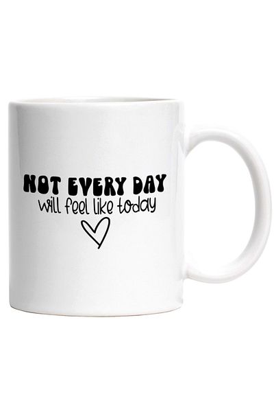 INOVATIX Personalized white mug, heart and the message Not every day will feel like today, INOVATIX®. 330ml