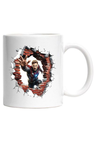 INOVATIX Personalized white mug, Thor, Avengers, Marvel, Superheroes, God, Mythology, Wall, INOVATIX®. 330ml