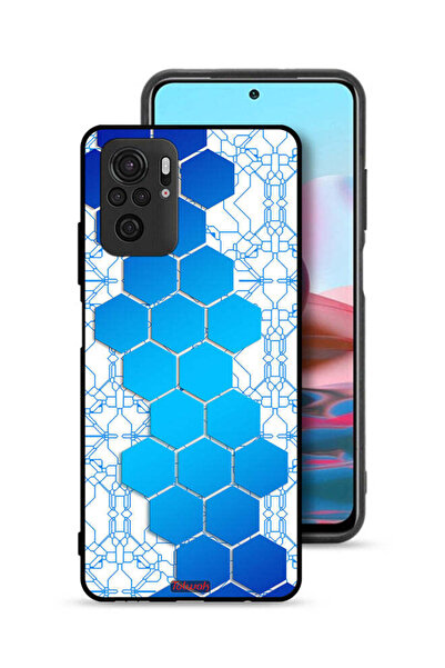 Tolwak غطاء حماية لهاتف Xiaomi Poco M5s بنمط شبكة أيقونات سداسية الشكل