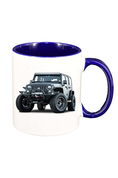 INOVATIX Cana alba personalizata, Jeep, interior albastru inchis, D20, INOVAT...