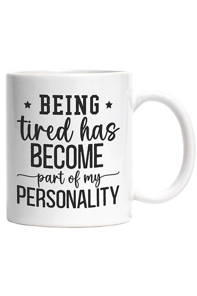 INOVATIX Personalized white mug, for those whose fatigue has become a part of their personality, INOVATIX®. 330ml
