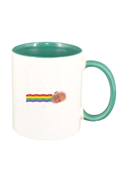 INOVATIX Εξατομικευμένη λευκή κούπα, Meme - Harold, πράσινο εσωτερικό, D1403,...