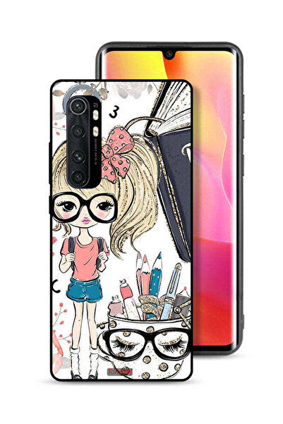 Tolwak Xiaomi Mi Note 10 Lite Protective Case Cover Unicorn Girl Art