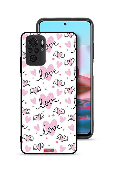Tolwak Xiaomi Redmi Note 10S Protective Case Cover Love And Heart Art Pattern