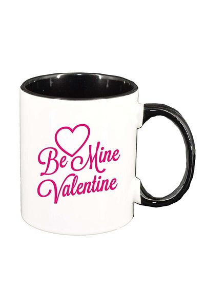 INOVATIX Personalized white mug, Love, black interior, D402, INOVATIX®. 330ml
