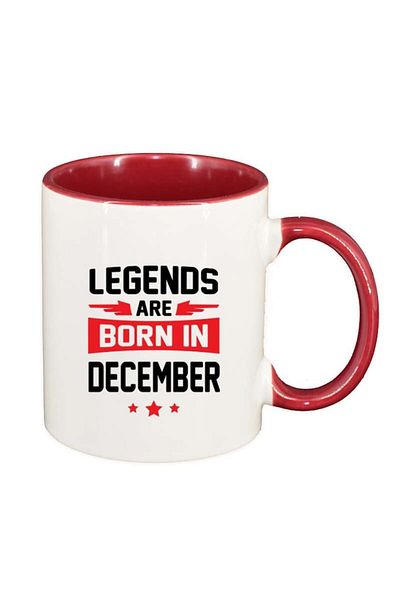 INOVATIX Personalized white mug, Legend, red interior, D83, INOVATIX®. 330ml