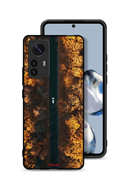 Tolwak غطاء حماية لهاتف شاومي 12 بتصميم طريق في أشجار الخريف