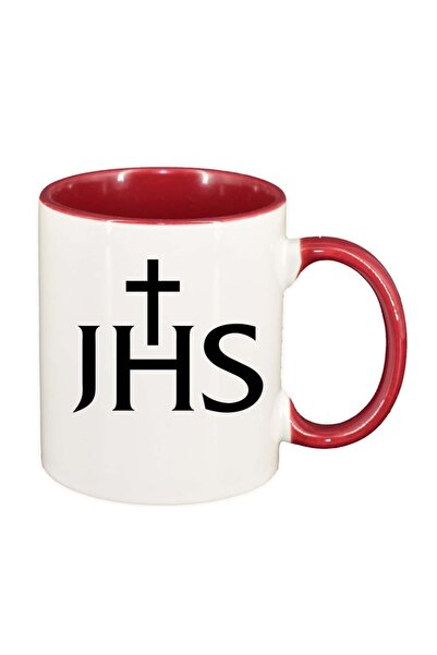 INOVATIX Cana alba personalizata, Hristos, interior rosu-inchis, D1096, INOVA...