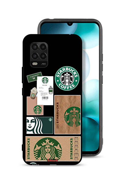 Tolwak غطاء حماية لهاتف شاومي مي 10 لايت 5G، ملصق ستاربكس